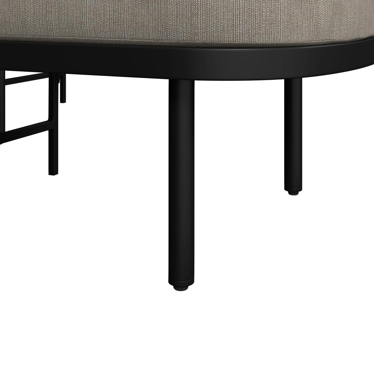 JEDÁLENSKÁ TERASOVÁ SÚPRAVA LISSA - čierna/farba hrušky, Modern, kov/textil - Bessagi Garden