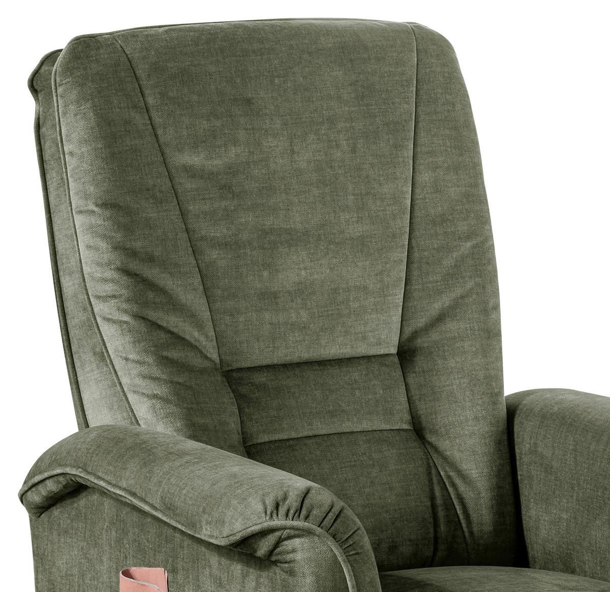 Fernsehsessel Harry Dunkelgrün B: 77 Cm - Dunkelgrün/Schwarz, Design, Textil (77/107/88cm) - Livetastic