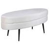 Hockerbank Otto - Weiß, Design, Textil/Metall (100/41/40cm) - Livetastic