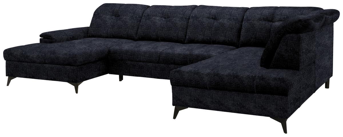 Rohová sedačka U SIERRA, pravá, antracitová INFINITY - antracitová, Moderní, kov/textil (181/364/230cm) - Mömax