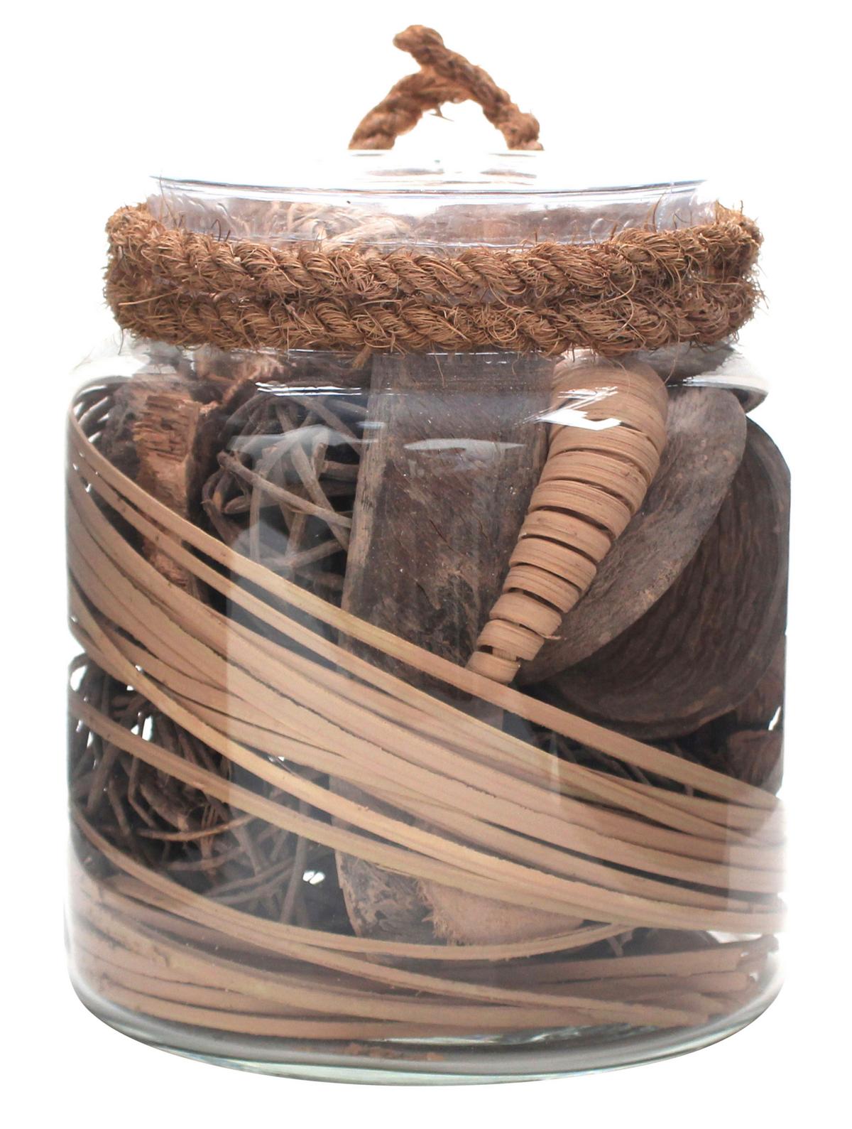 Dekoglas Flora Braun, 18x20 cm - Braun, LIFESTYLE, Glas/Naturmaterialien (18/20/18cm) - Kayoom