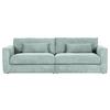 Bigsofa Manolis B: 260 cm Mintgrün Cord - Schwarz/Mintgrün, KONVENTIONELL, Textil (260/66/115cm) - MID.YOU