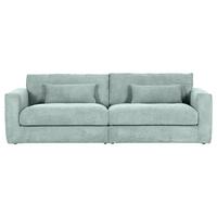Bigsofa Manolis B: 260 Cm Mintgrün Cord - Schwarz/Mintgrün, KONVENTIONELL, Textil (260/66/115cm) - MID.YOU