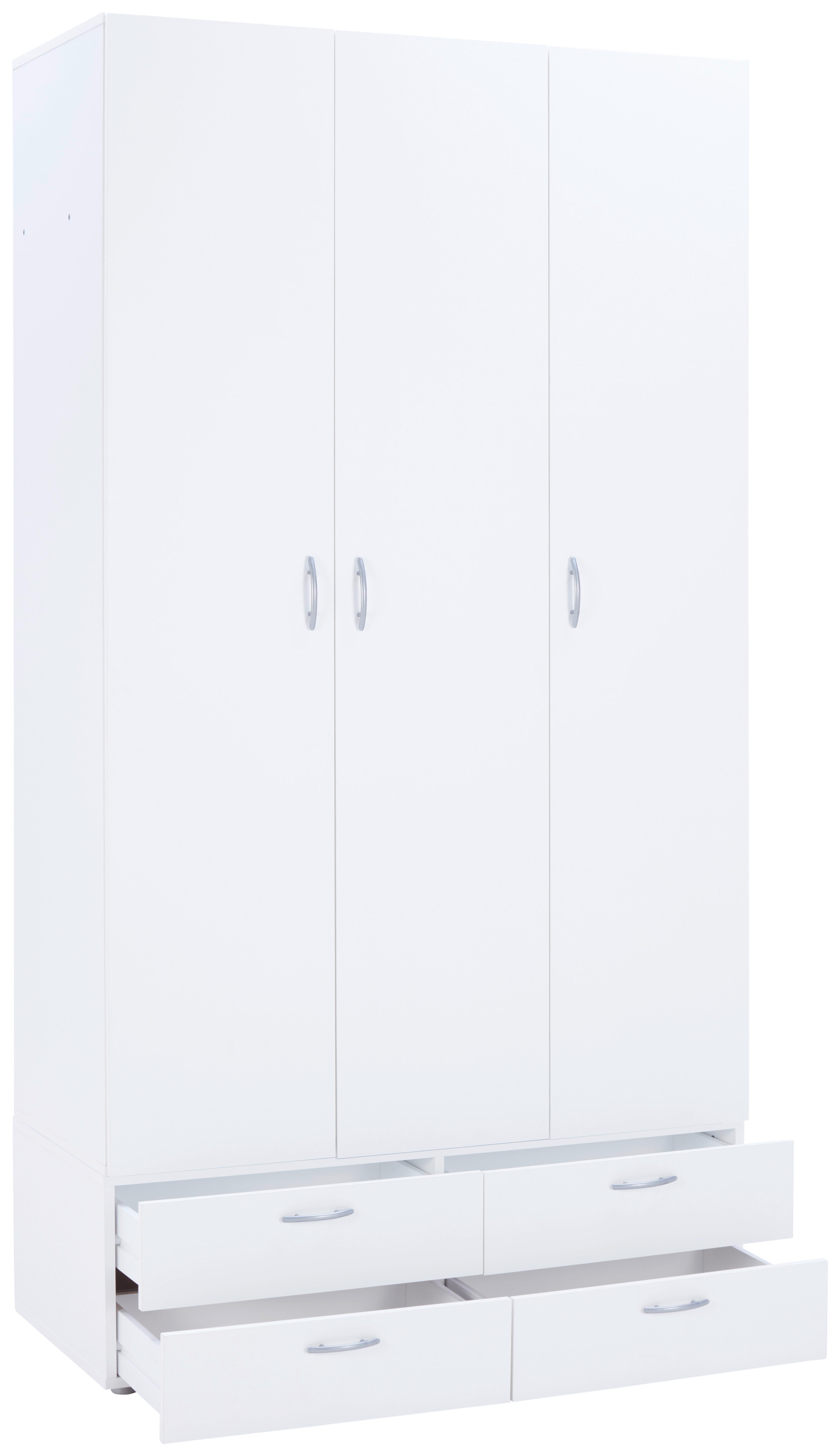 ZÁSUVKOVÝ BOX BASIC 3 - bílá, Konvenční, kompozitní dřevo (110,7/35/51,9cm)