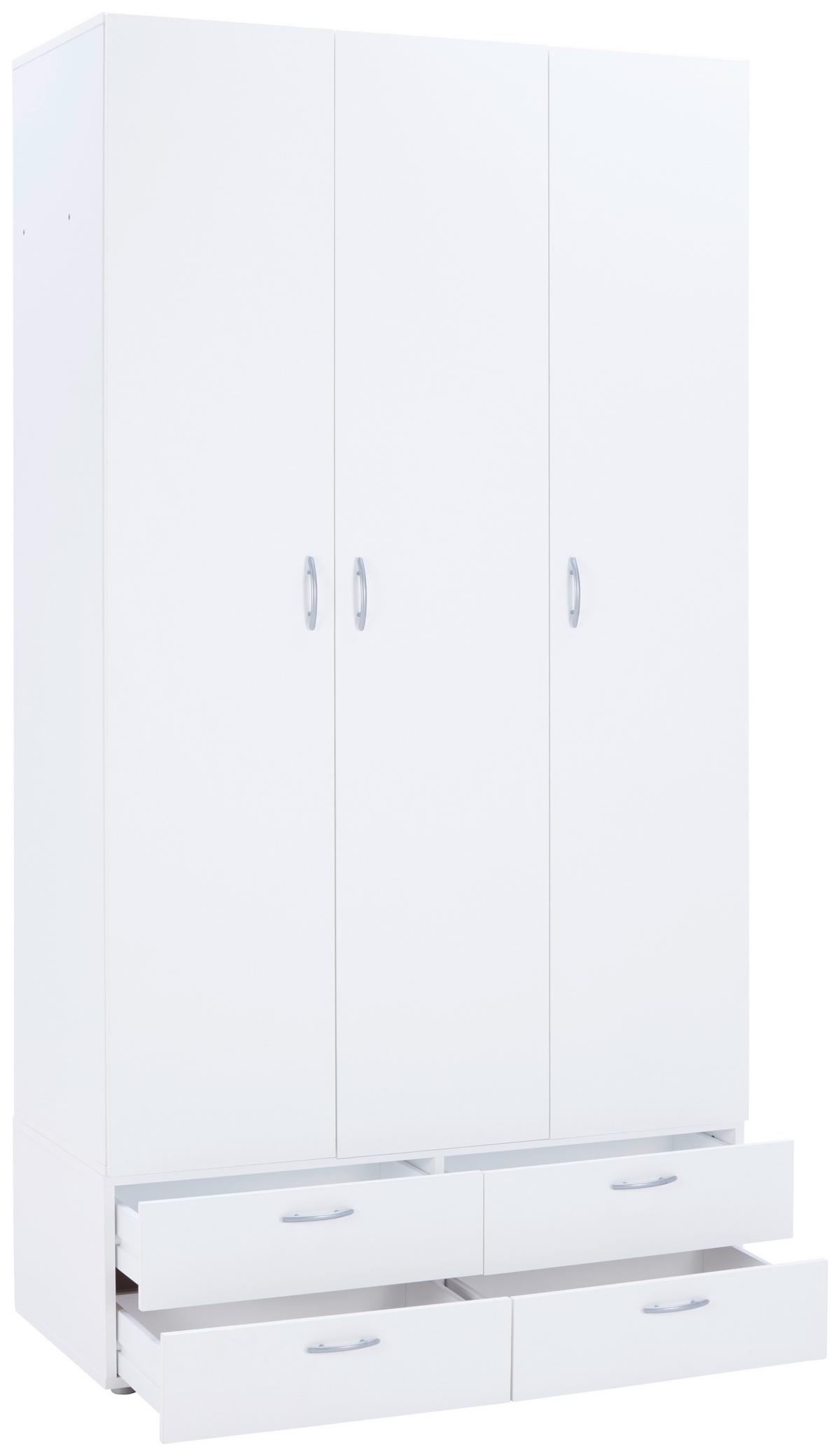 ZÁSUVKOVÝ BOX BASIC 3 - bílá, Konvenční, kompozitní dřevo (110,7/35/51,9cm)