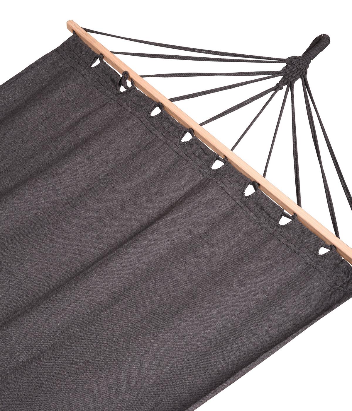 Hängematte Hawaii - Anthrazit/Braun, Basics, Holz/Kunststoff (100/0,6/280cm) - Gardenson