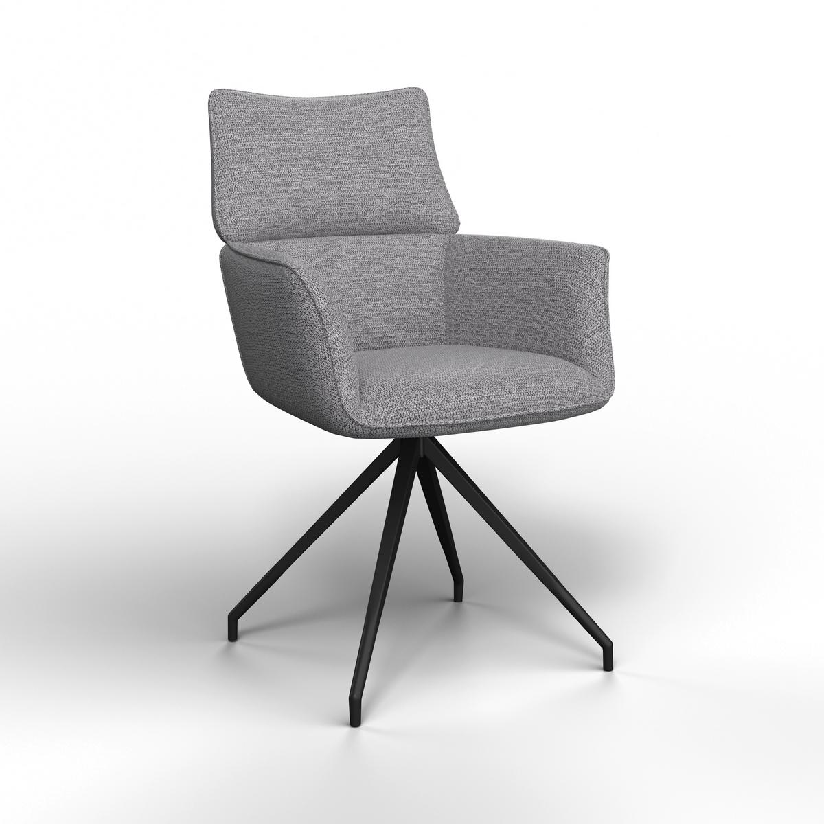 Stolička PAOLO sivá - čierna/sivá, Modern, kov/drevo (57/89/62cm) - Bessagi Home