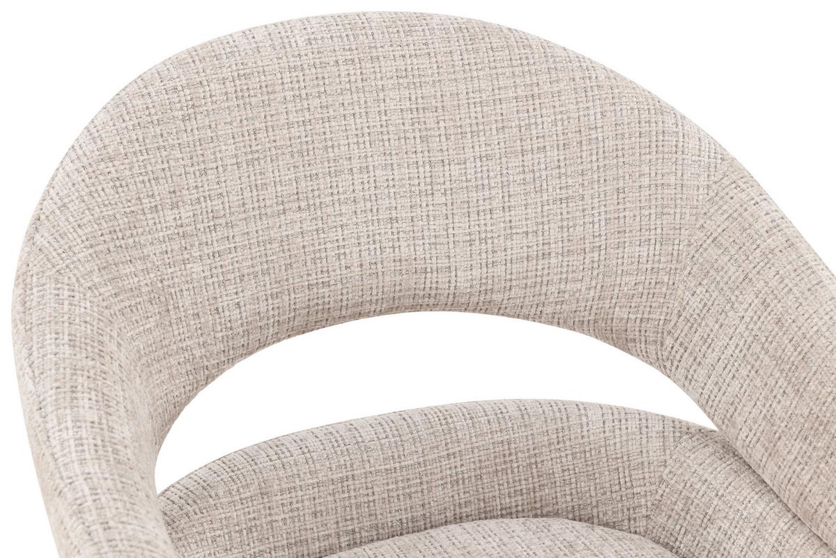 Armlehnstuhl Cleo Beige/Eichefarben B: 58 cm - Eichefarben/Beige, MODERN, Holz/Textil (58/85/62cm) - Livetastic