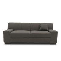 3-Sitzer-Sofa Norma Schwarz/Braun Lederlook - Wengefarben/Schwarz, Design, Textil (212/74/85cm) - MID.YOU