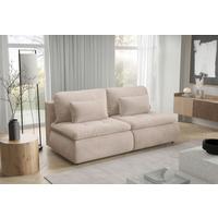Schlafsofa Mystic Beige B: 220cm - Beige/Schwarz, Design, Textil (220/94/114cm) - Livetastic