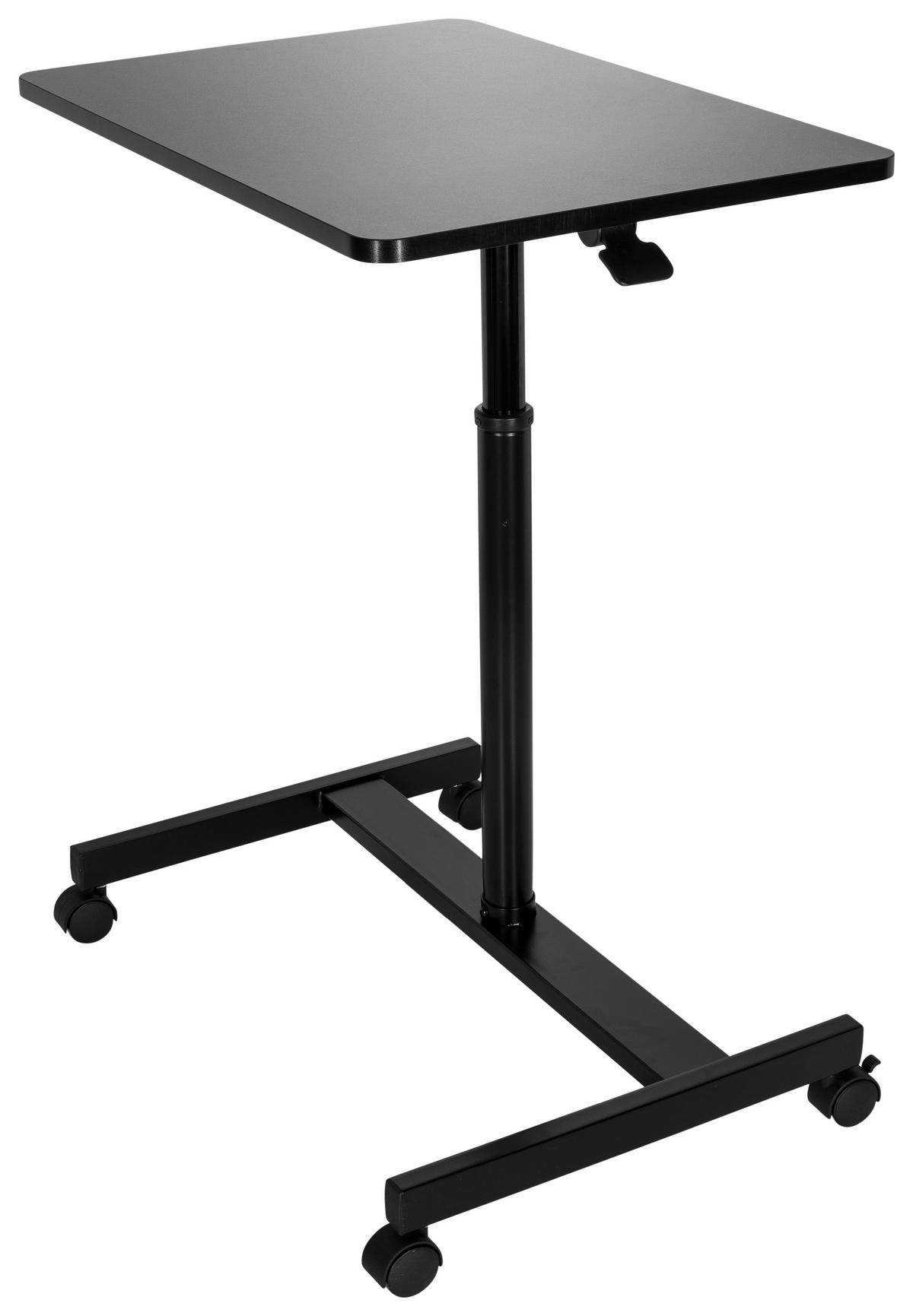 Stehpult Stand Vm-su Höhenverstellbar Schwarz - Schwarz, Basics, Holzwerkstoff/Metall (70/48/80-114cm) - MID.YOU