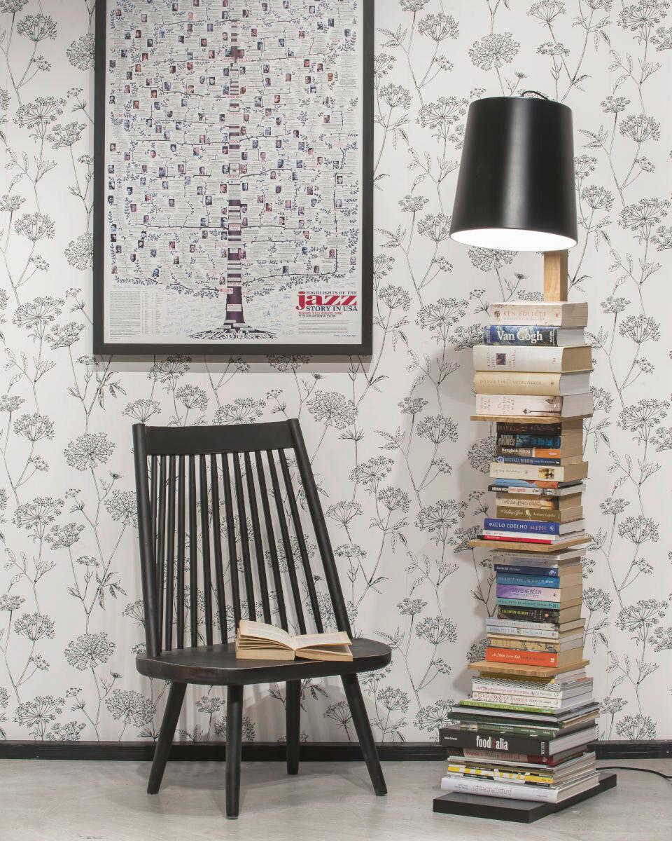 Stehlampe Holz Cambridge dimmbar Schwarz/Braun - Schwarz, Design, Holz/Metall (30/168/49cm) - It's about Romi
