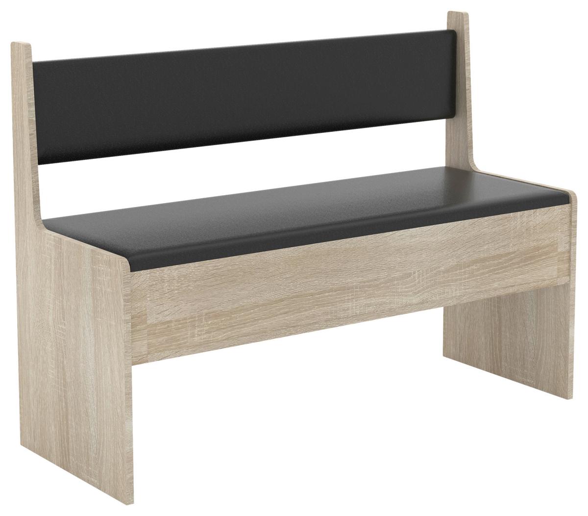 Sitzbank Esal Sonoma Eiche 110x80 Cm - Weiß/Sonoma Eiche, MODERN, Holzwerkstoff (110/80/42cm) - MID.YOU