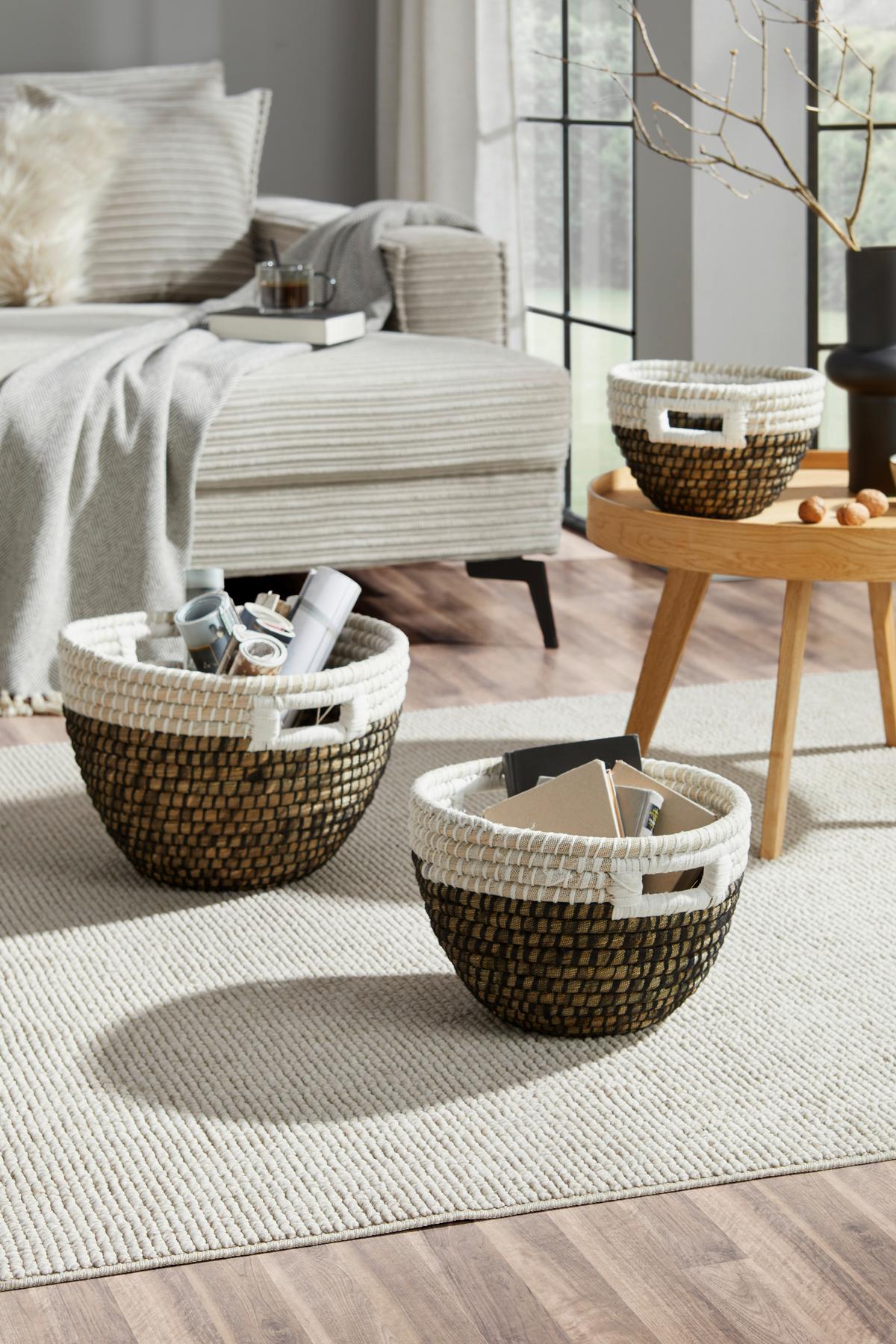 Korb Nele - Naturfarben, KONVENTIONELL, Naturmaterialien (32/21cm) - Luca Bessoni