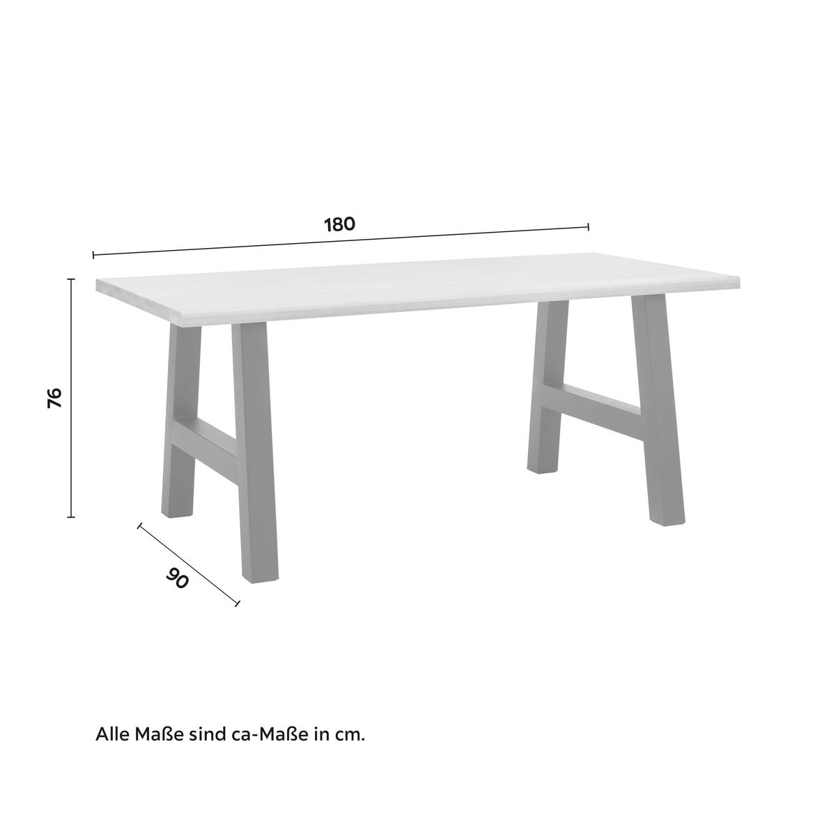 Jídelní stůl PAULINA masiv dub 180x90  cm - černá/barvy dubu, Moderní, kov/dřevo (180/90/76cm) - Bessagi Home