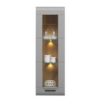 Hängevitrine Auris B: 40,3 cm Eiche/Basalt - Grau, MODERN, Glas/Holzwerkstoff (40,3/123,4/37,1cm) - Luca Bessoni