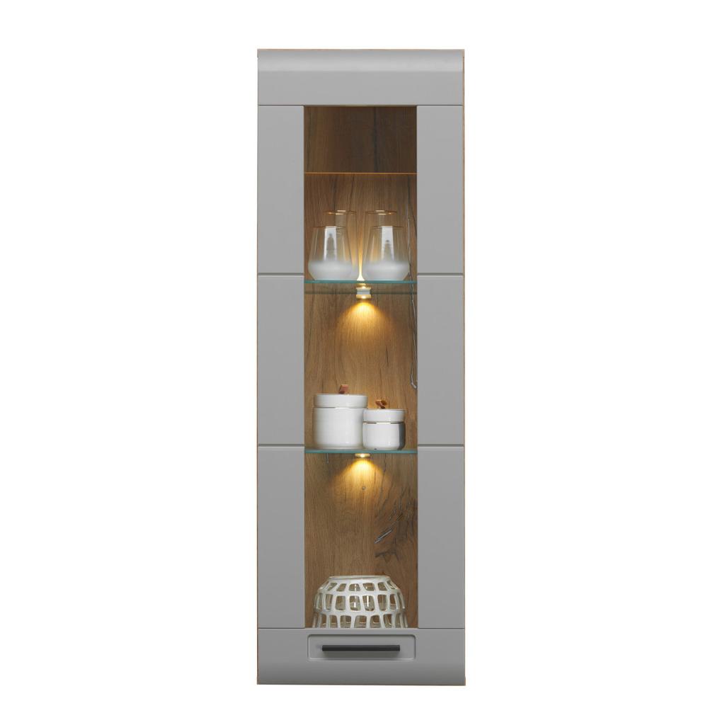 Hängevitrine Auris B: 40,3 cm Eiche/Basalt