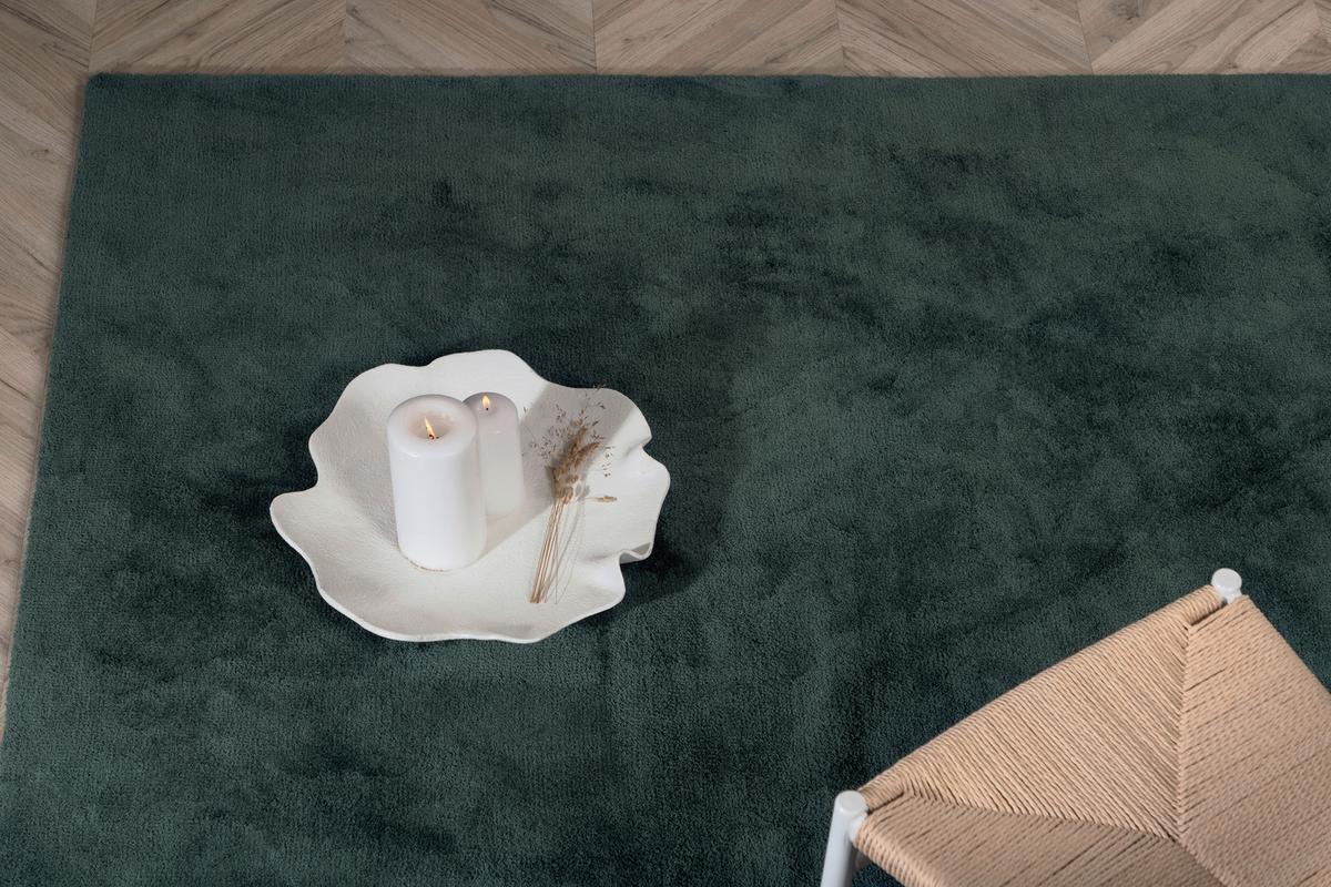Hochflorteppich undra - Dunkelgrün/Grün, LIFESTYLE, Textil (170/240cm) - P & B