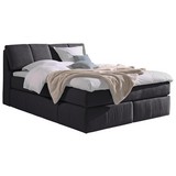 Boxspringbett Rosa 140x200 cm Schwarz - Schwarz, MODERN, Textil (140/200cm) - Carryhome