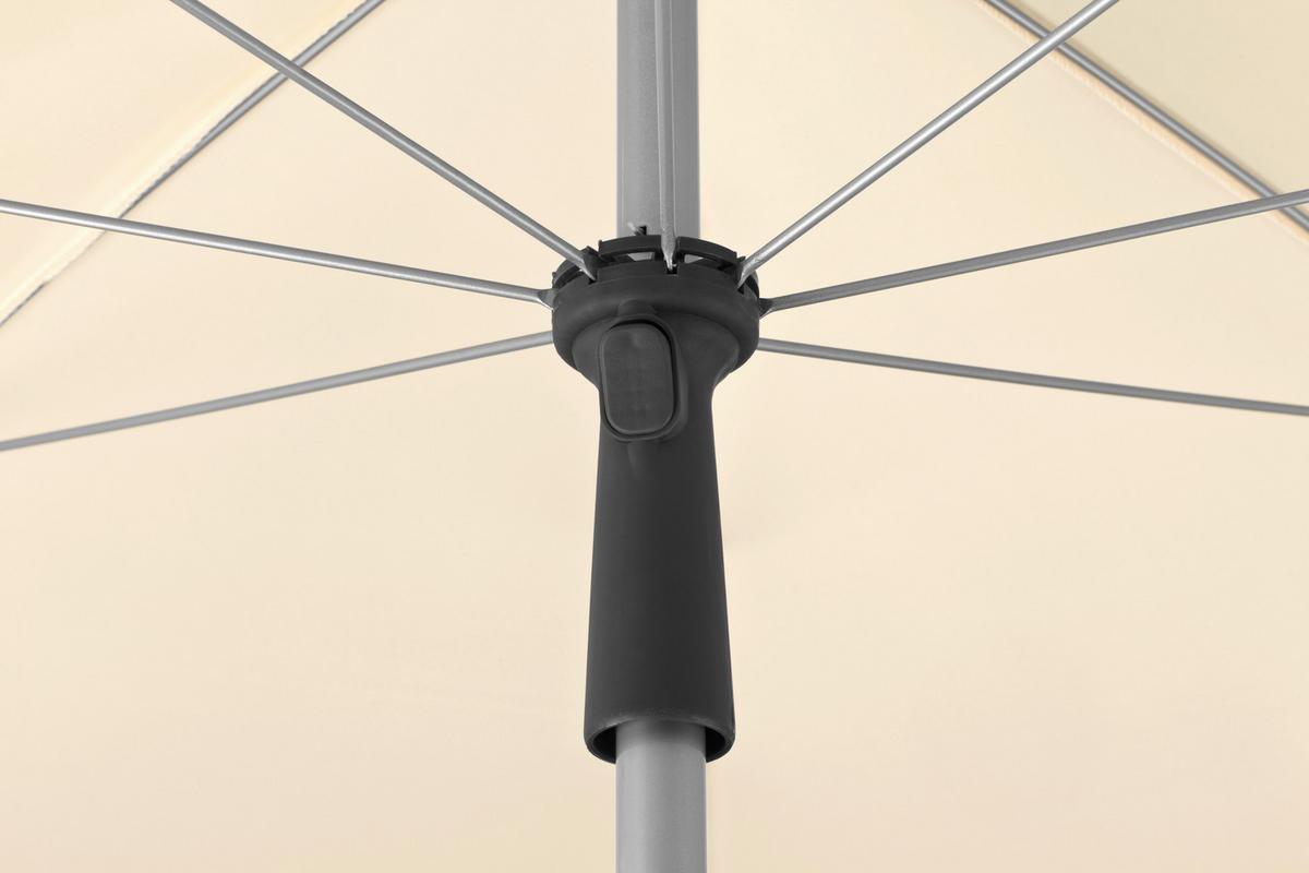 Sonnenschirm 120x240x180 cm Naturfarben - Silberfarben/Naturfarben, Basics, Textil/Metall (120/240/180cm) - Schneider