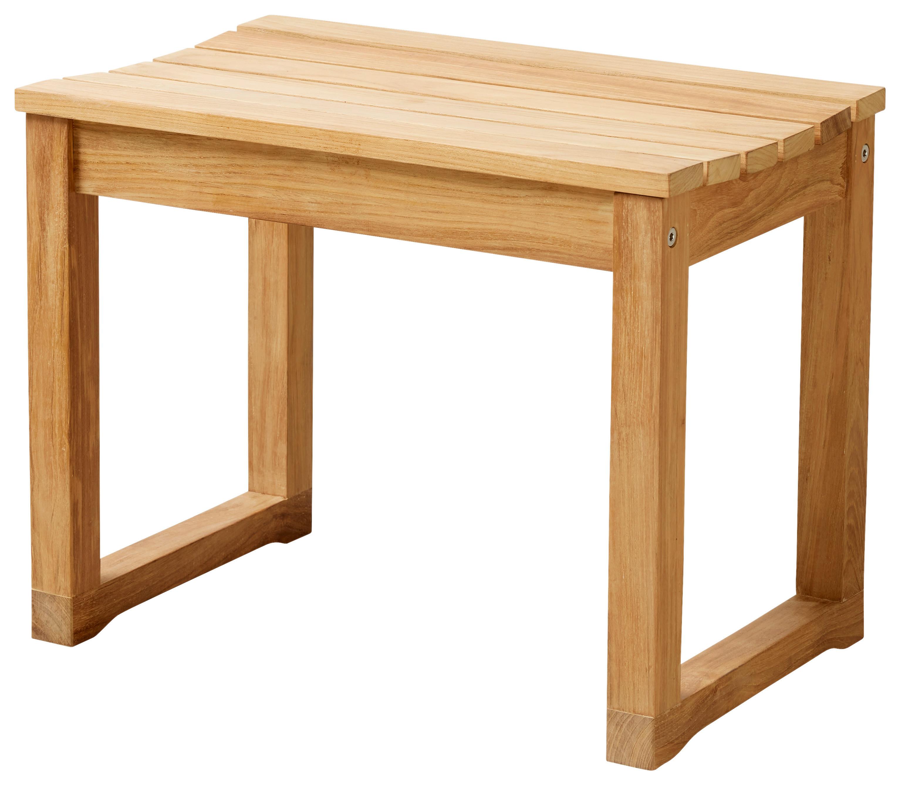 Hocker Vega Garten - Naturfarben, Design, Holz (55/43/40cm) - MID.YOU