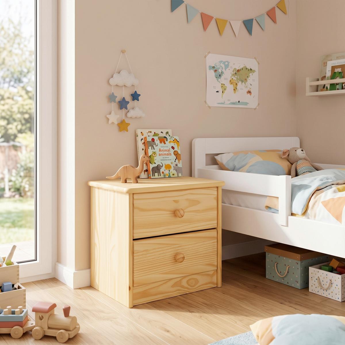 KOMMODE Naturfarben B: 43cm - Naturfarben, Natur, Holz (43/42/35cm) - Livetastic