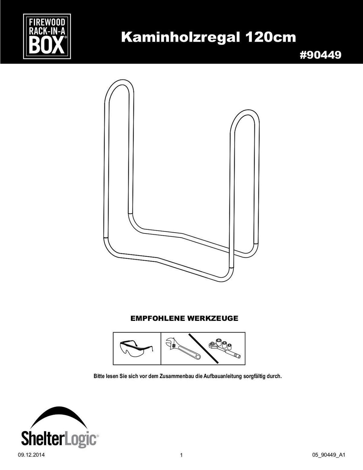 Regál na drevo 122cm - čierna, Basics, kov (122/103/25cm)