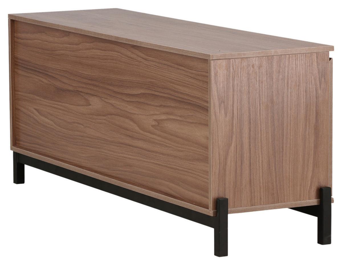 Sideboard Corpus - Nussbaumfarben/Schwarz, Design, Holz/Holzwerkstoff (135/56/40cm) - Livetastic