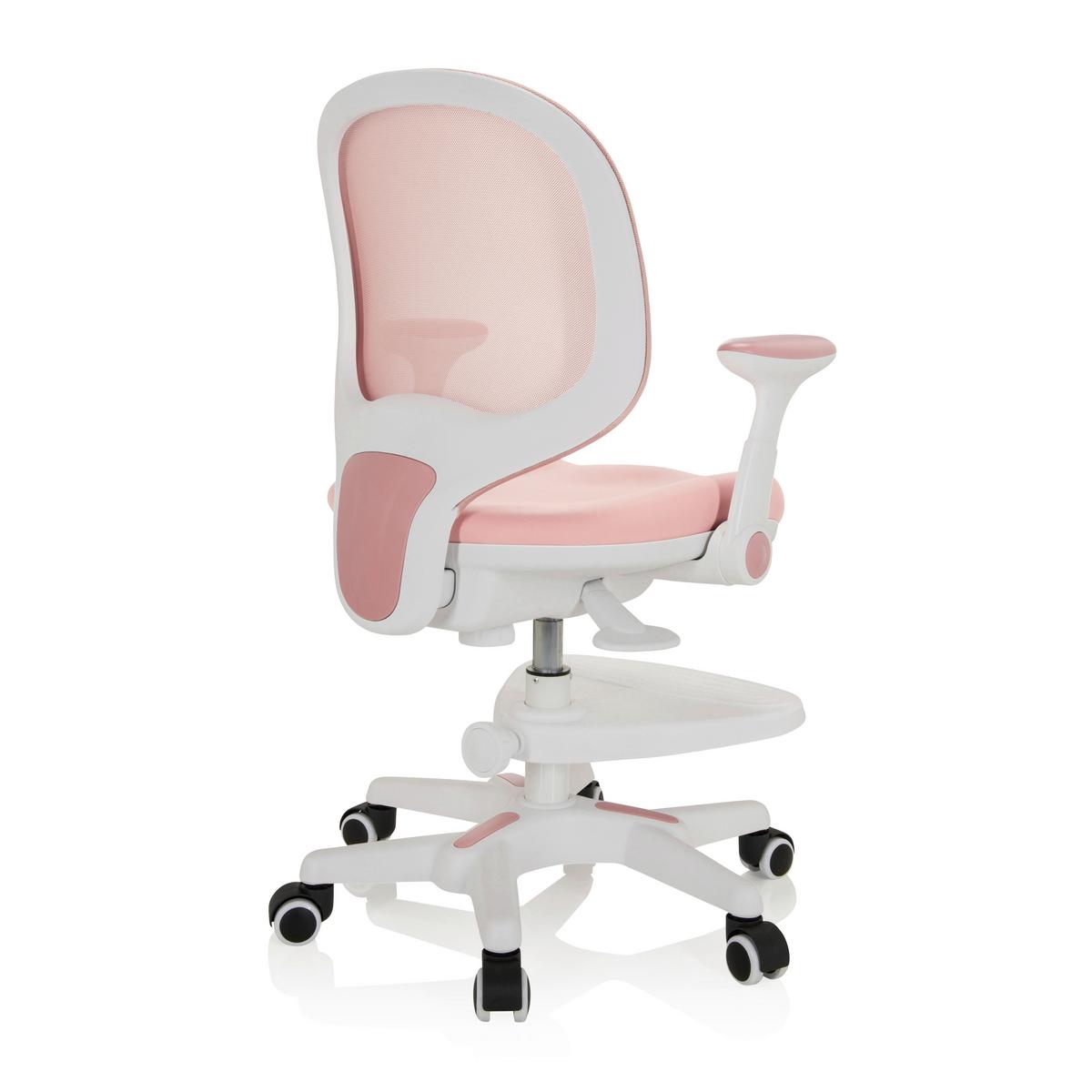 Jugenddrehstuhl Kid Ergo Rosa/weiß Bis 80 Kg - Rosa/Weiß, MODERN, Kunststoff/Textil (56/89/52cm) - MID.YOU