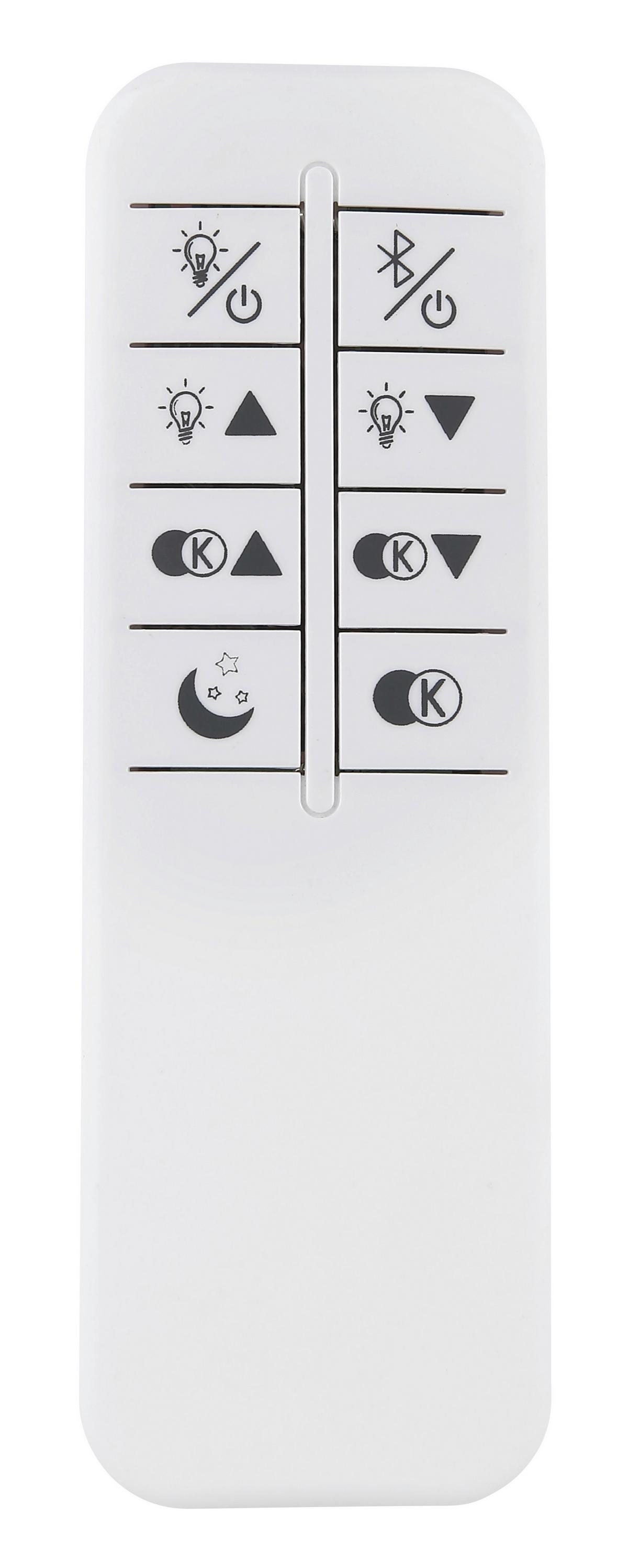 LED-Deckenleuchte 48372-30 - Chromfarben/Opal, Trend, Kunststoff/Textil (46,8/9,8cm) - Globo