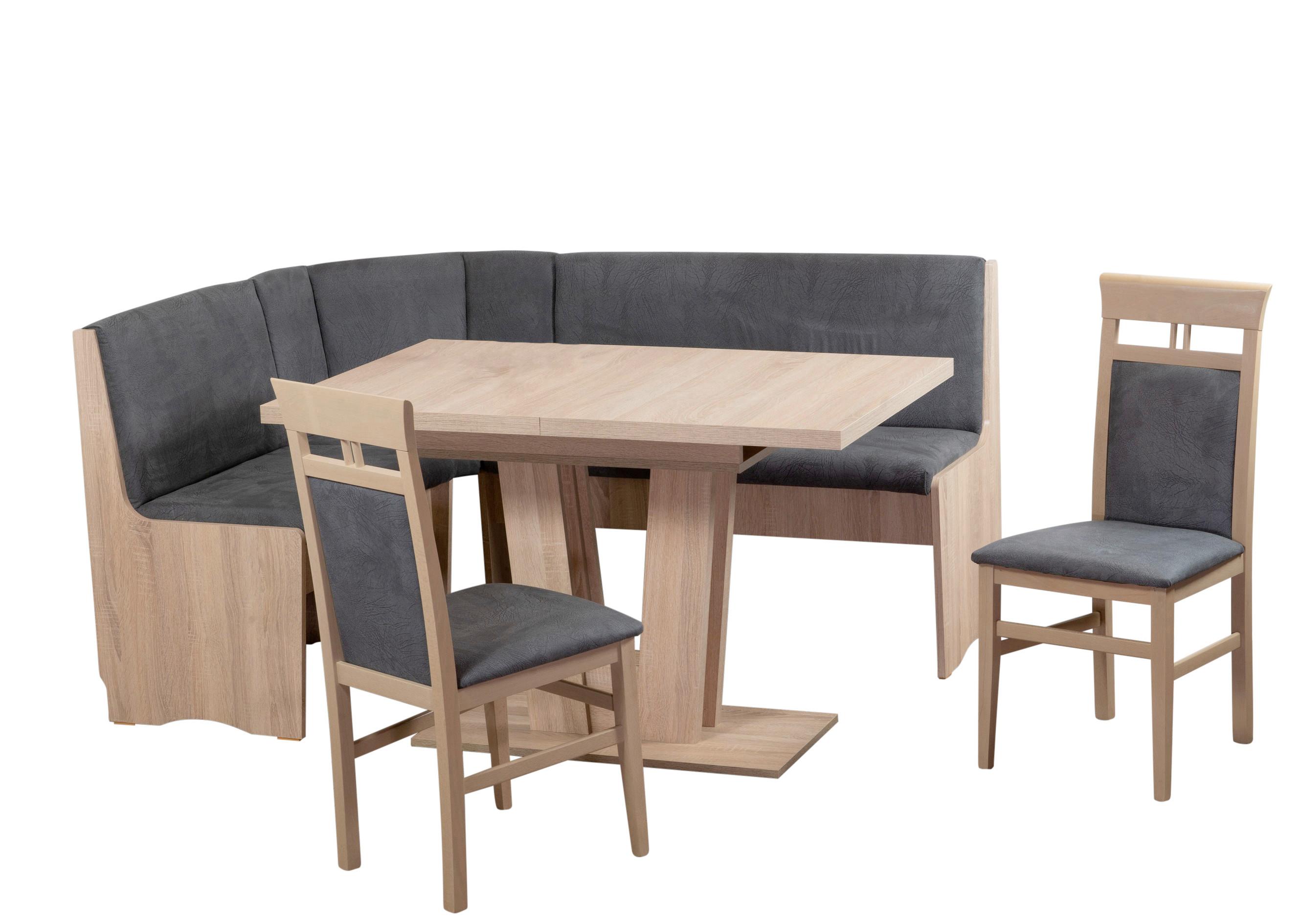 Eckbankgruppe Duisburg Vabiso Titanic Grau/Eiche D. B: 125cm - Grau/Sonoma Eiche, KONVENTIONELL, Holz/Holzwerkstoff (125/89/165cm) - MID.YOU