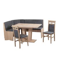 Eckbankgruppe Duisburg Vabiso Titanic Grau/eiche D. B: 125cm - Grau/Sonoma Eiche, KONVENTIONELL, Holz/Holzwerkstoff (125/89/165cm) - MID.YOU