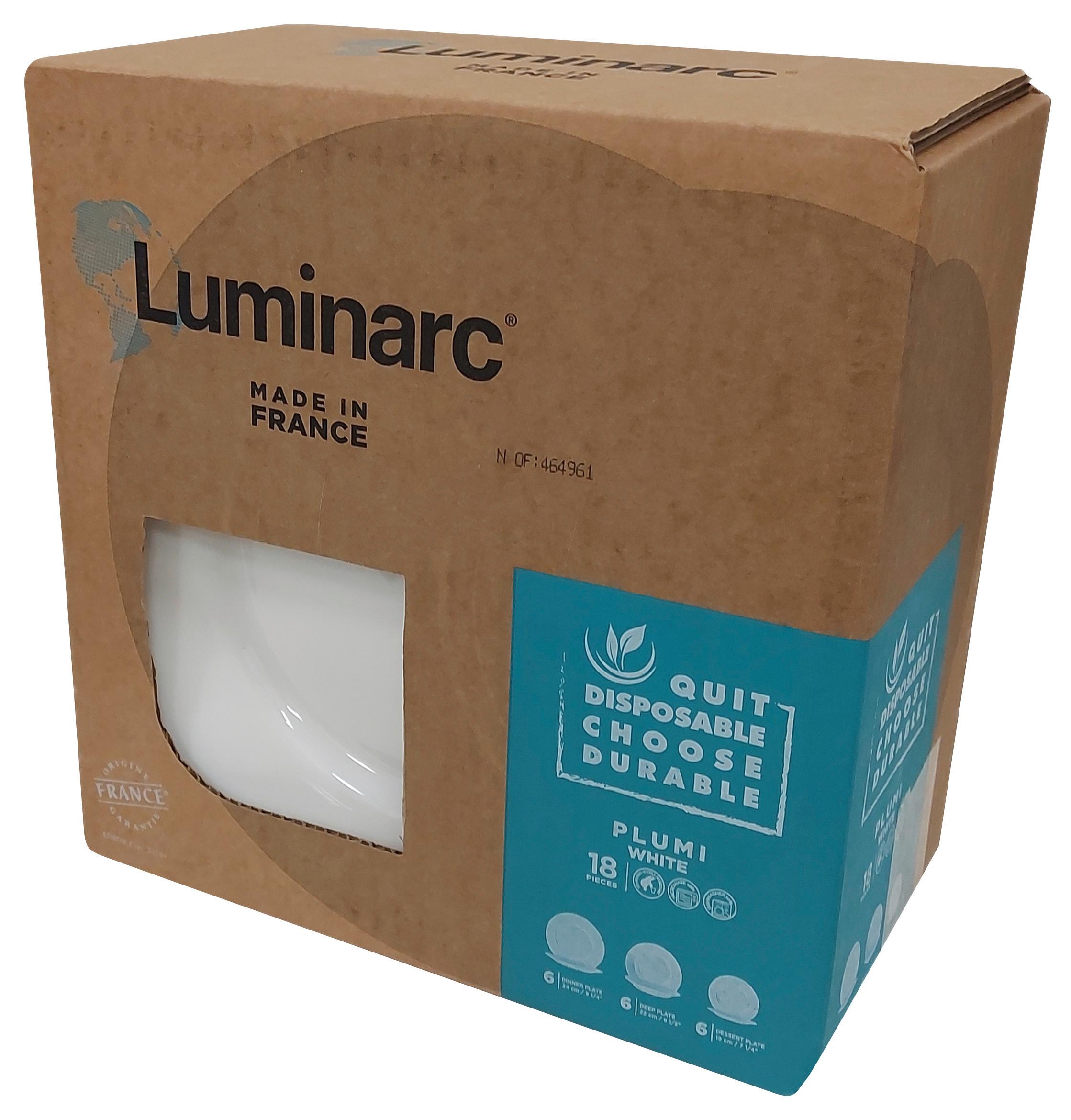 Service De Verres Essential Luminarc 18 Pièces - 6 Verres à Pied, 6 Flûtes, 6 Verres Bas, Résistant Lave-vaisselle - 3