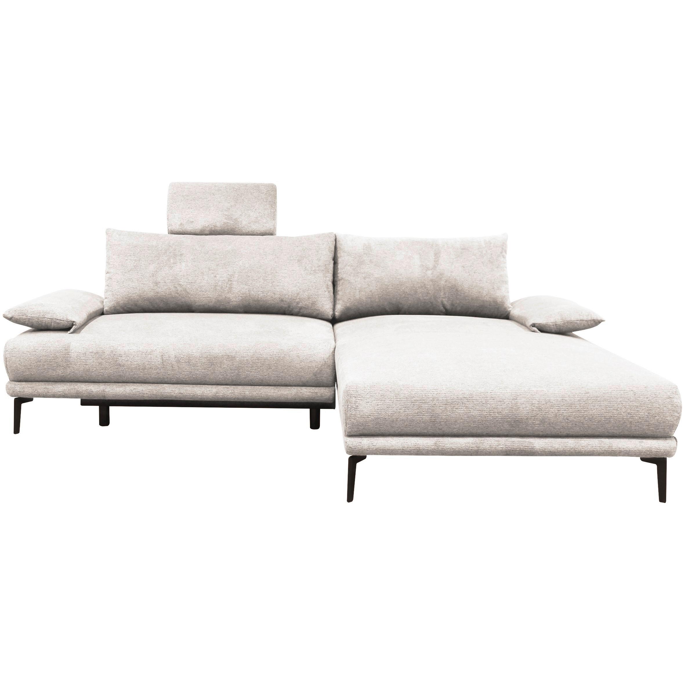 Ecksofa Mit Bettkasten Lagacy 260x192 Cm Webstoff Weiß - Schwarz/Weiß, Design, Textil (260/192cm) - MID.YOU