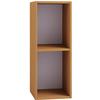 Regál na vinylové desky Platto, š. 34cm - barvy buku, Basics, kompozitní dřevo (34/72/30cm) - MID.YOU
