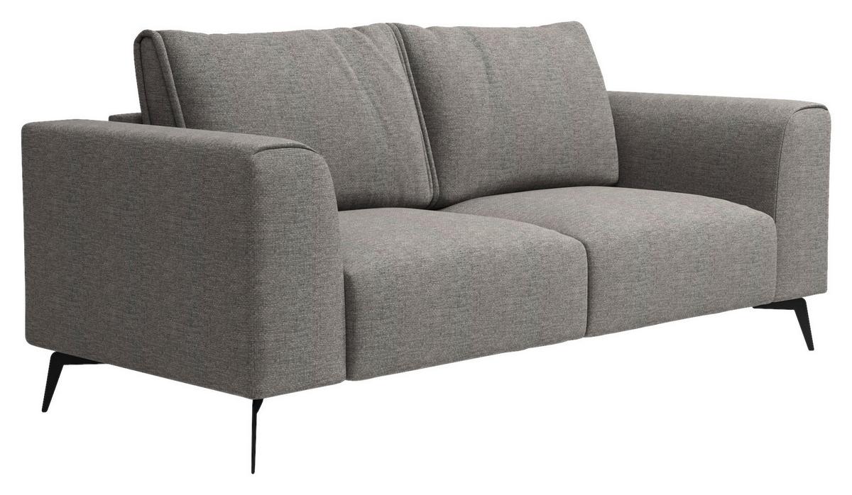 Dvoumístná pohovka SEUL, tmavě šedá - černá/tmavě šedá, Design, kov/dřevo (186/88/90cm) - MID.YOU
