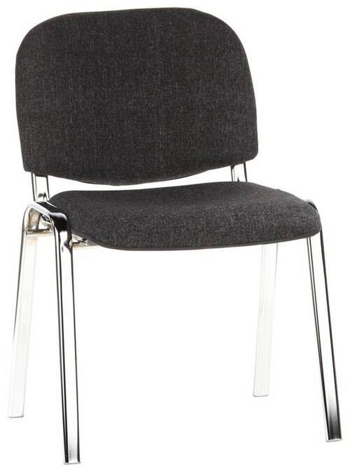 Besucherstuhl Xt 600 Stapelbar Anthrazit/Chromfarben - Chromfarben/Anthrazit, Basics, Textil/Metall (58/84/41cm) - MID.YOU