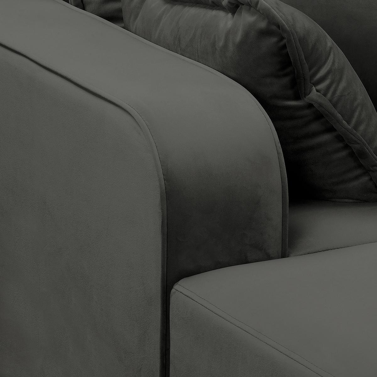 Ecksofa Beata Dunkelgrau S: 150x230 cm - Wengefarben/Dunkelgrau, Design, Textil (150/230cm) - Livetastic