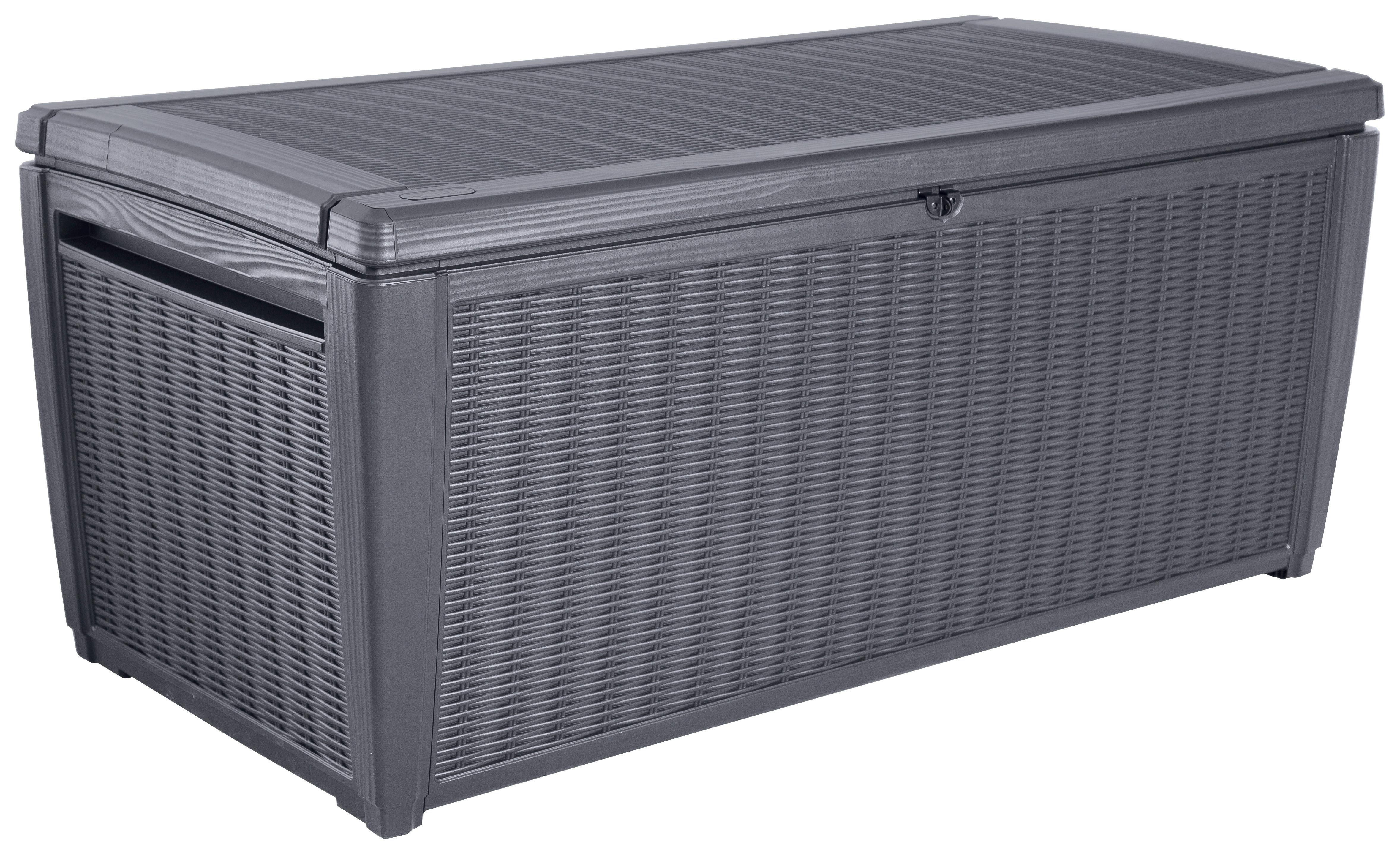 Kissenbox 987746 - Anthrazit, MODERN, Kunststoff (145/64/73cm) - Gardenson