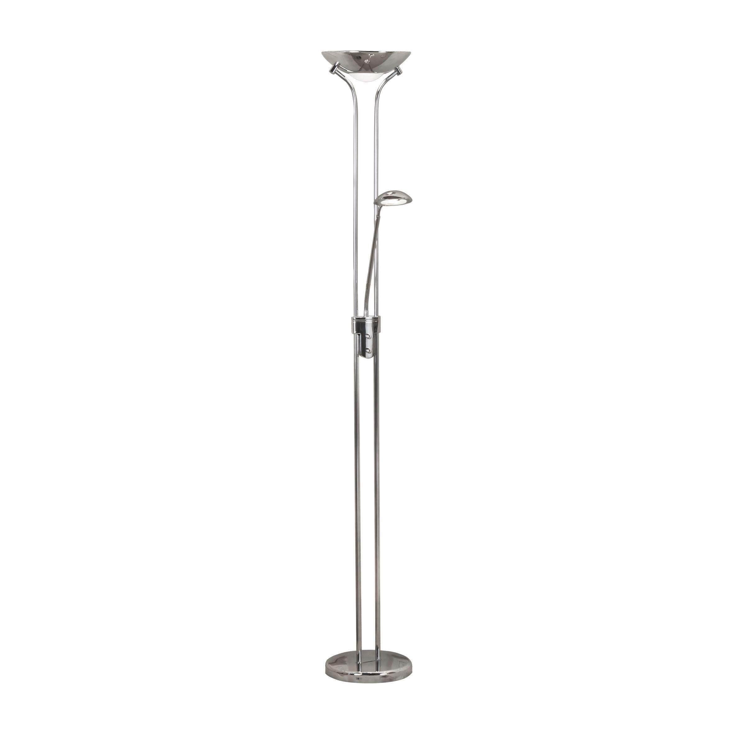 LED-Stehleuchte Eu5430cc - Chromfarben, Basics, Glas/Kunststoff (25.4/180cm)