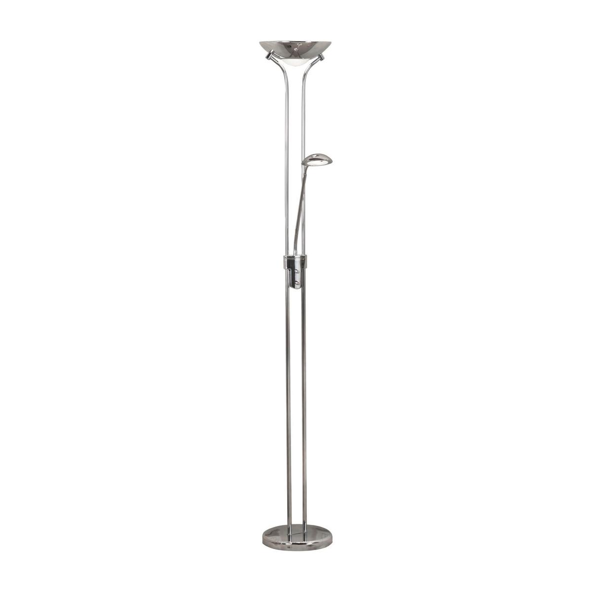 LED-Stehleuchte Eu5430cc - Chromfarben, Basics, Glas/Kunststoff (25.4/180cm)