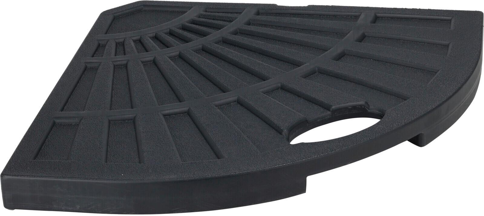 Beschwerungsplatte 1 Stk. für Schirmständer - Schwarz, Basics, Stein (51,5/5,5/51,5cm)