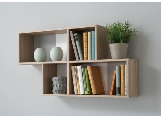 Nástěnný Regál Nora - bílá/barvy dubu, Moderní, dřevěný materiál (100/53/19,5cm) Nástěnný Regál Nora - bílá/barvy dubu, Moderní, dřevěný materiál (100/53/19,5cm)