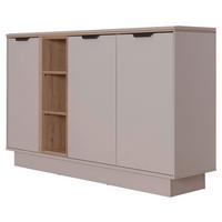 Sideboard Darius Eiche Artisan/kashmir,b:139cm - Kaschmir/Schwarz, Trend, Holzwerkstoff (138,9/87,4/37cm)