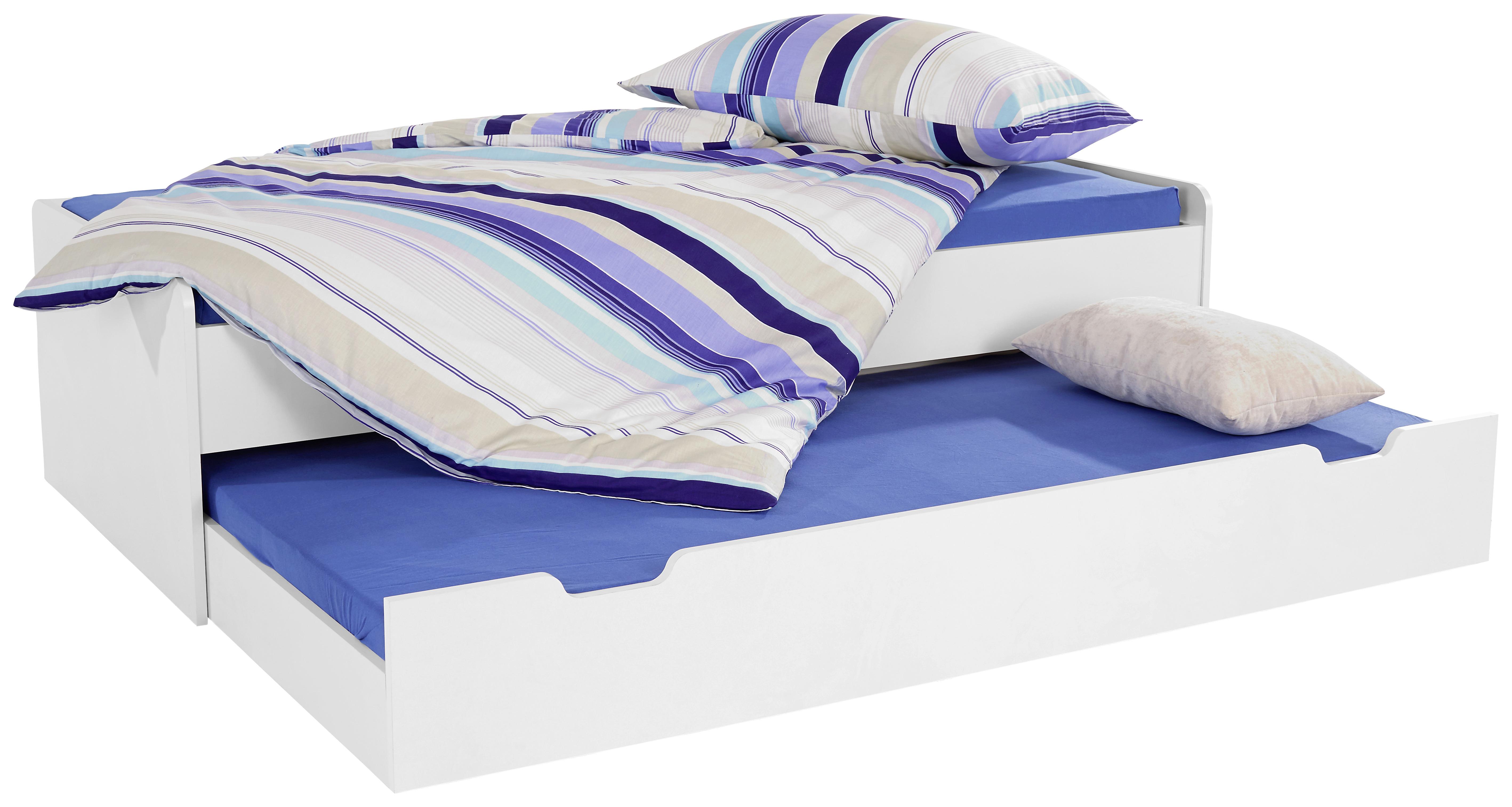 Výsuvná Posteľ Maxi 2 90x200 Alpská Biela - biela, Konvenčný, drevo (90/200cm) - Based