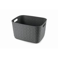 úložný košík SOFTEX L - tmavosivá, Basics, plast (38/22/29cm) - Curver