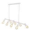Hängeleuchte Miami H: 28-175cm 8-Flammig höhenverstellbar - Weiß, Design, Metall (105/28/28-175cm) - It's about Romi