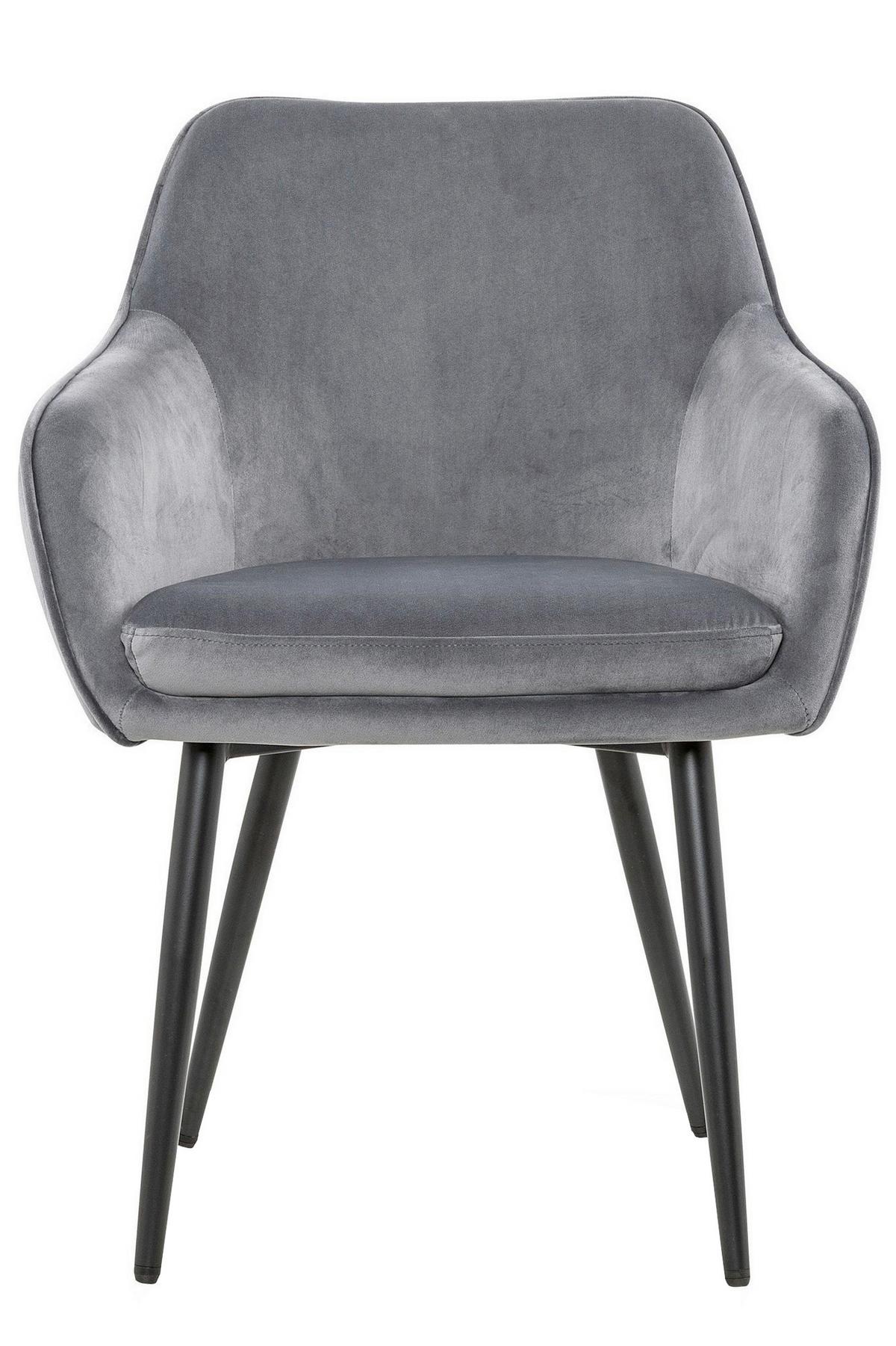 Tischgruppe Akazie Massiv/Grau 6--Teilig. - Naturfarben/Grau, MODERN, Holz/Textil (220/110/76,5cm) - Livetastic