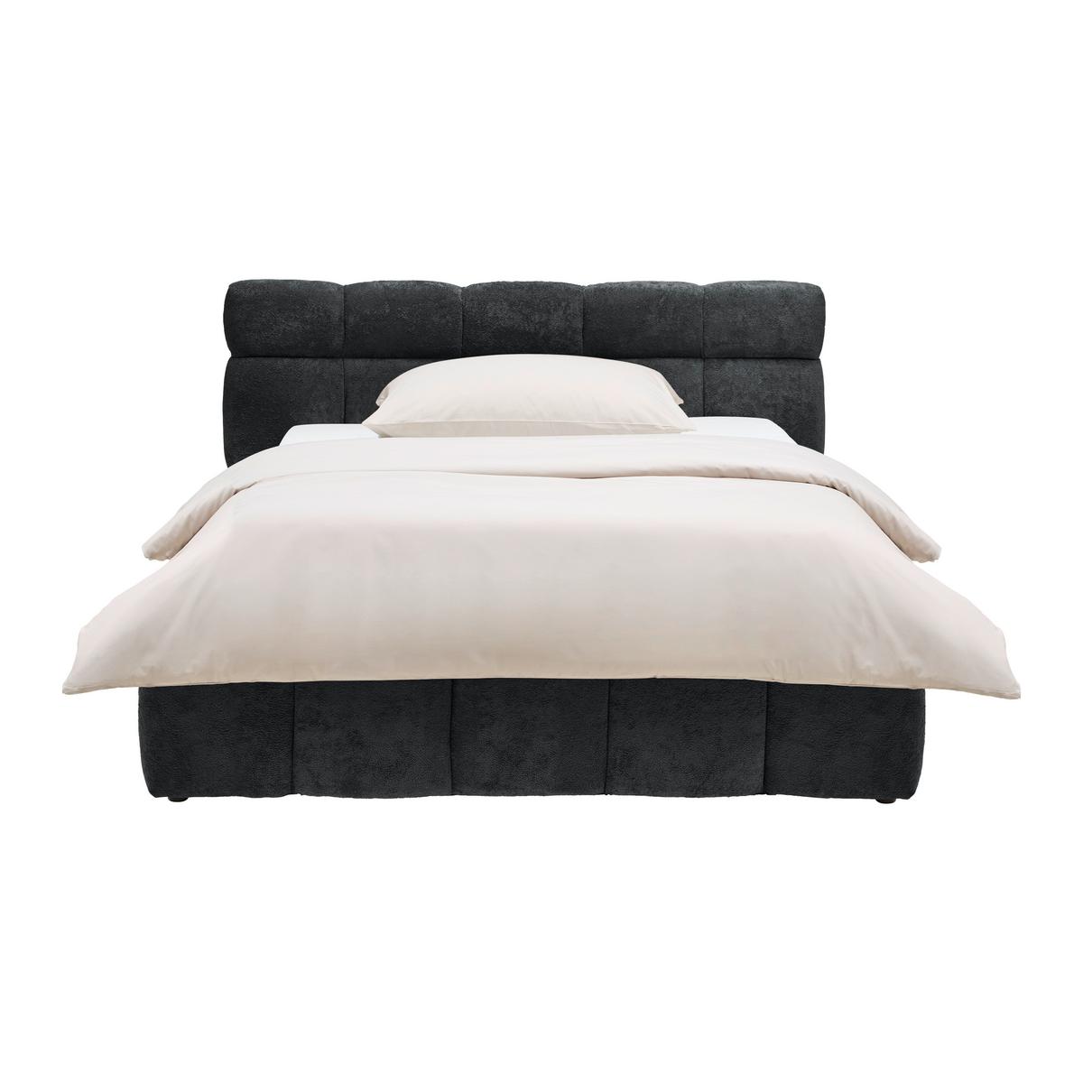 Čalúnená posteľ MONTE 120x200, čierna - čierna, Konventionell, textil/plast (120/200cm) - Based