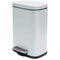 Treteimer Akira 12l Weiß Metall Lbh: 28x19,3x37,9 Cm - Schwarz/Weiß, Basics, Kunststoff/Metall (28/19,3/37,9cm) - Spirella